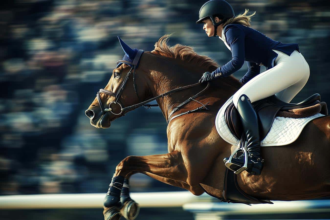 cavalier en action lors dune competition dequitation